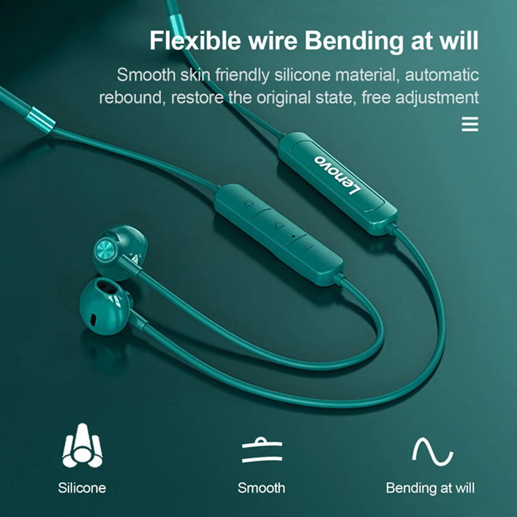 

Original Lenovo SH1 Wireless Earphone Bluetooth 5.0 Chip HIFI Sound Quality Waterproof Sports Headset Magnetic Neckband Earbuds