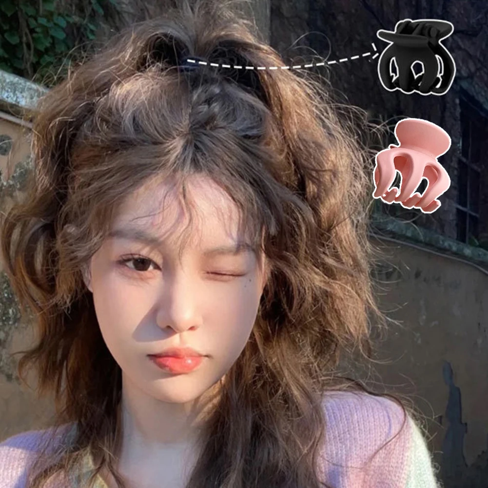 

New Korean Solid Hair Claws Simple Geometric Hair Clips Ponytail Crab Barrettes Girls Hairpins Headwear Hair Styling Accessories