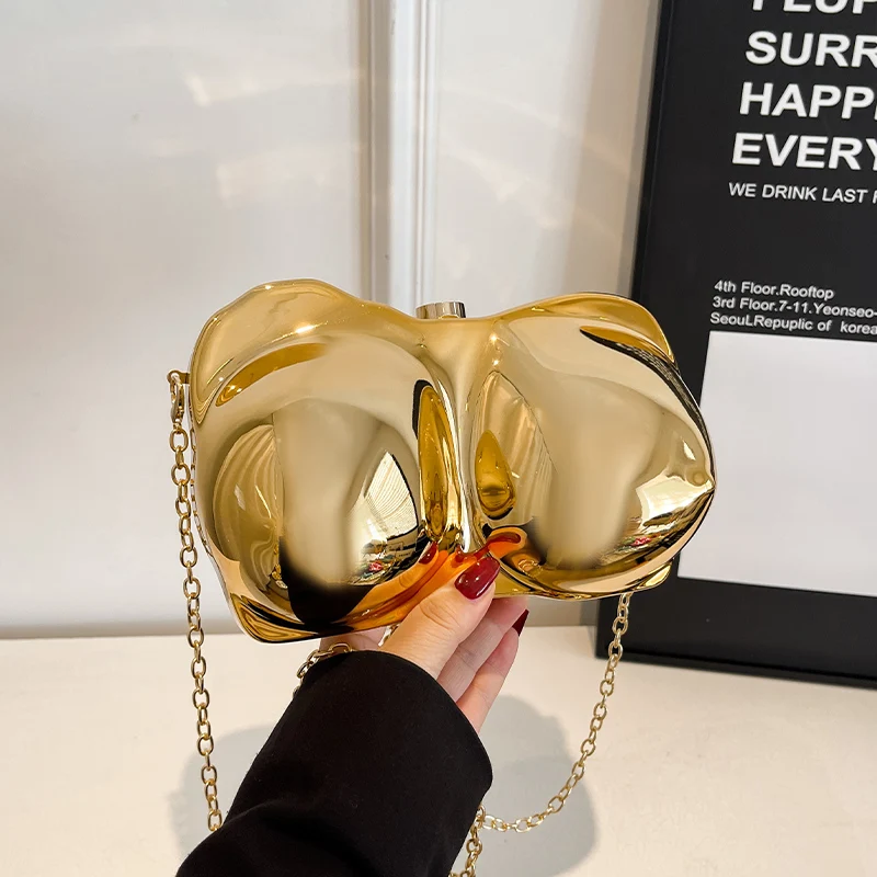 Handbags For Women New Gold Luxury Designer Brand Evening Clutch Bag Chest Shape Acrylic Crossbody Bags bolsa feminina