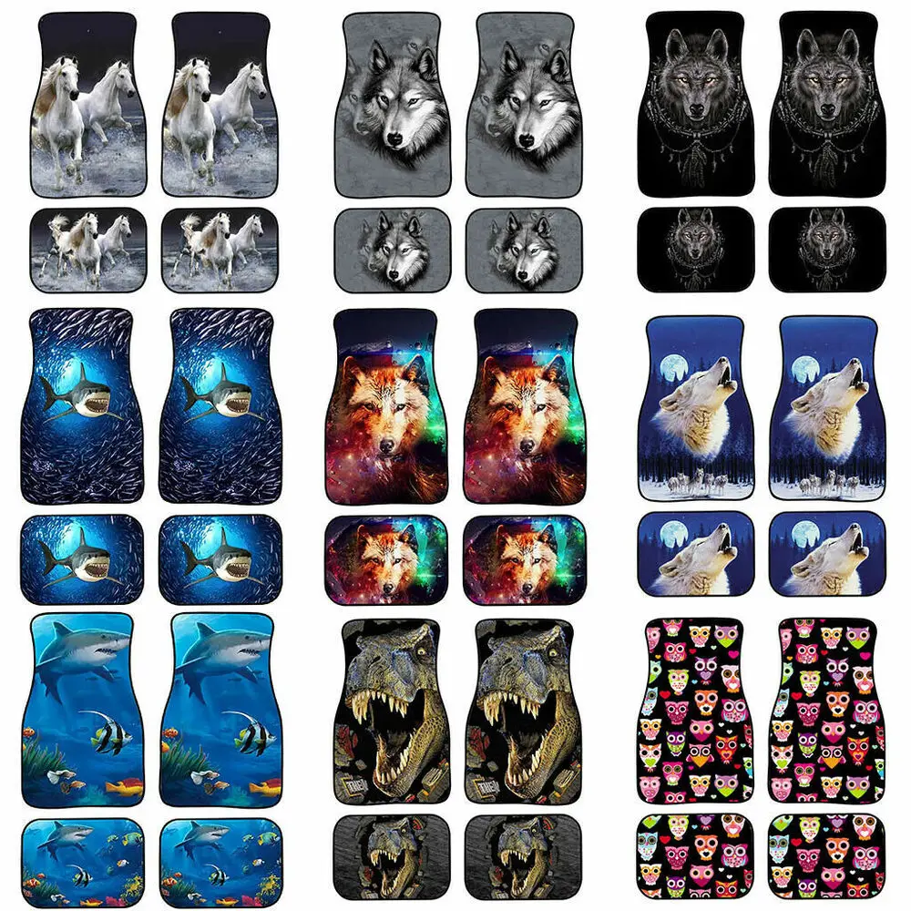 

Cool Animal Design Car Floor Mat Universal Fit Most Car, Truck,SUV Front & Rear