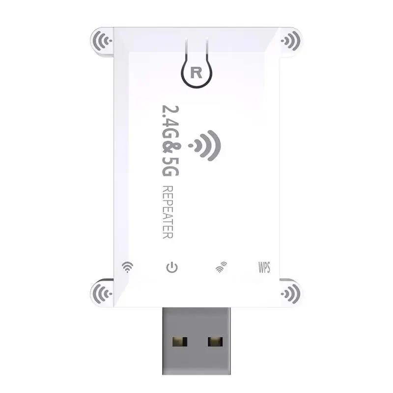 Dual Band Wifi Extender Repeater Amplificador de Sinal Portátil sem Fio Wifi Booster Fonte de Alimentação Usb Ampla Cobertura 5g 1200m - Imagem 2
