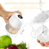 Electric Garlic Chopper Mini Portable Electric Vegetable Garlic Onion Meat Chopper Wireless Electric Food Processor Mini Chopper 5