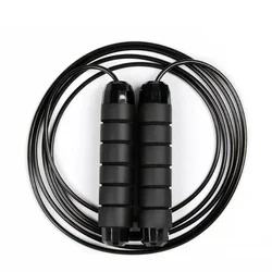 Weighted Professional Jump Rope for Fitness and Boxing Training (Black)