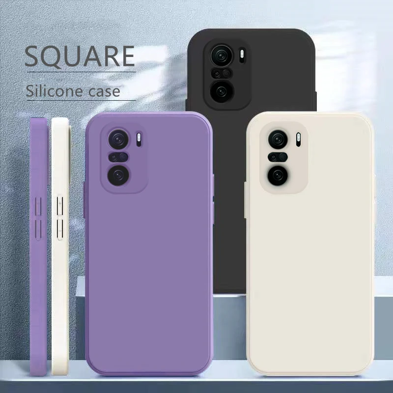 Чехол для Xiaomi Redmi Note 8 9 9S 10 Pro Max квадратный жидкий силиконовый мягкий чехол Poco F3 GT X3