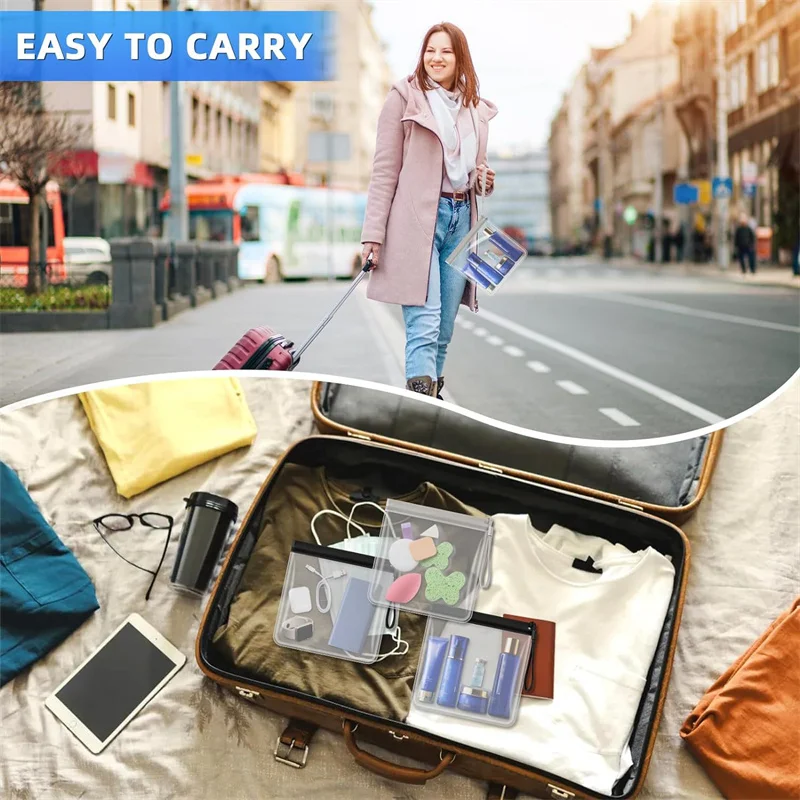 Luggage Transparent Travel Use Leakproof Flight Make Up Waterproof For Women Reusable Airport Security Storage bag 3