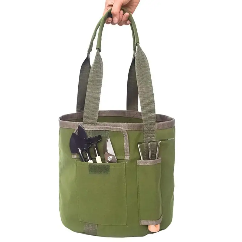 

5 Gallon Bucket Organizer Pouch Storage Bag Deep Pockets Gardening Tool Portable Bag Pouch Hand Tool Bag Planting Props Basket