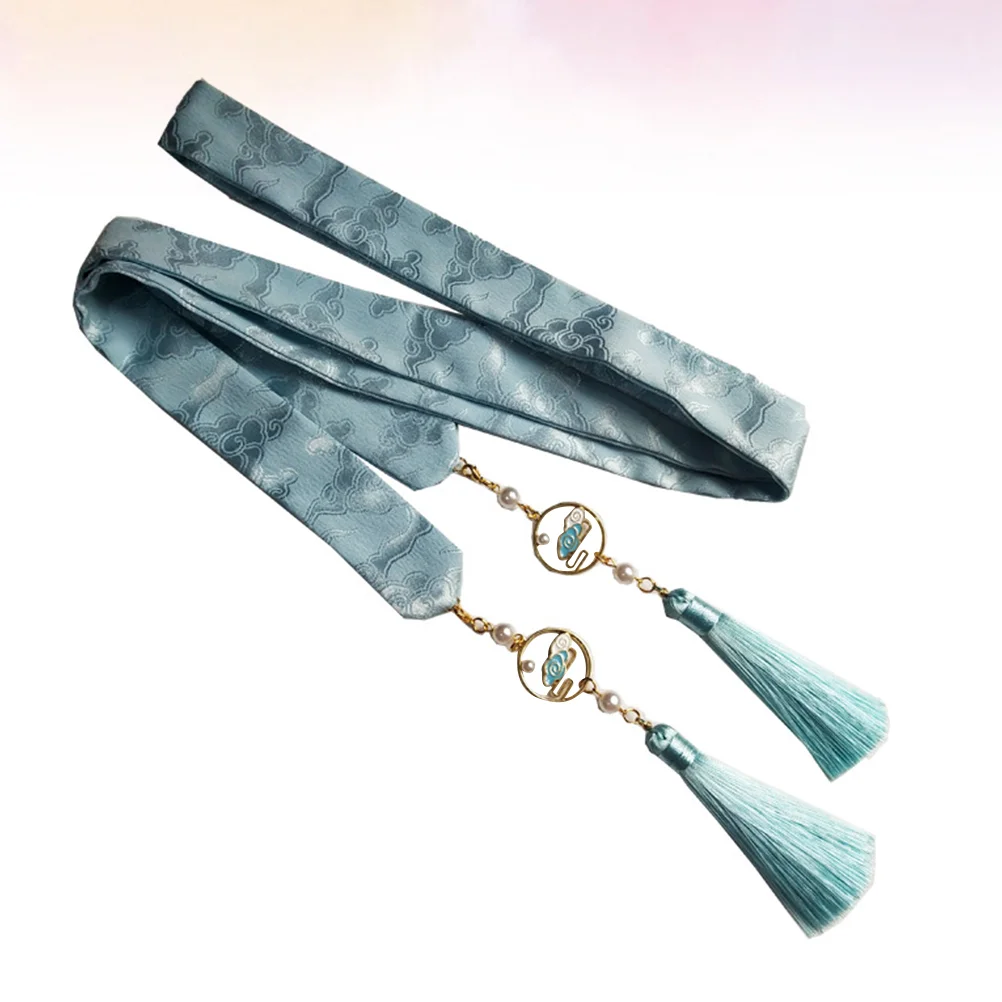 

Archaic Auspicious Clouds Hair Ties Chinese Style Ponytail Holders Tassel Hair Bands for Women Girls