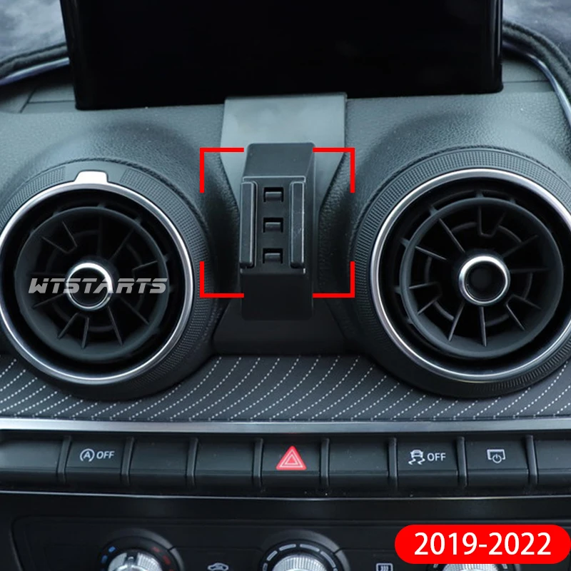 무선 충전기 자동차 휴대폰 홀더 마운트 스탠드, 아우디 Q2 SQ2 GAB 2019-2022 조절 가능, GPS 네비게이션 모바일 브래킷 액세서리