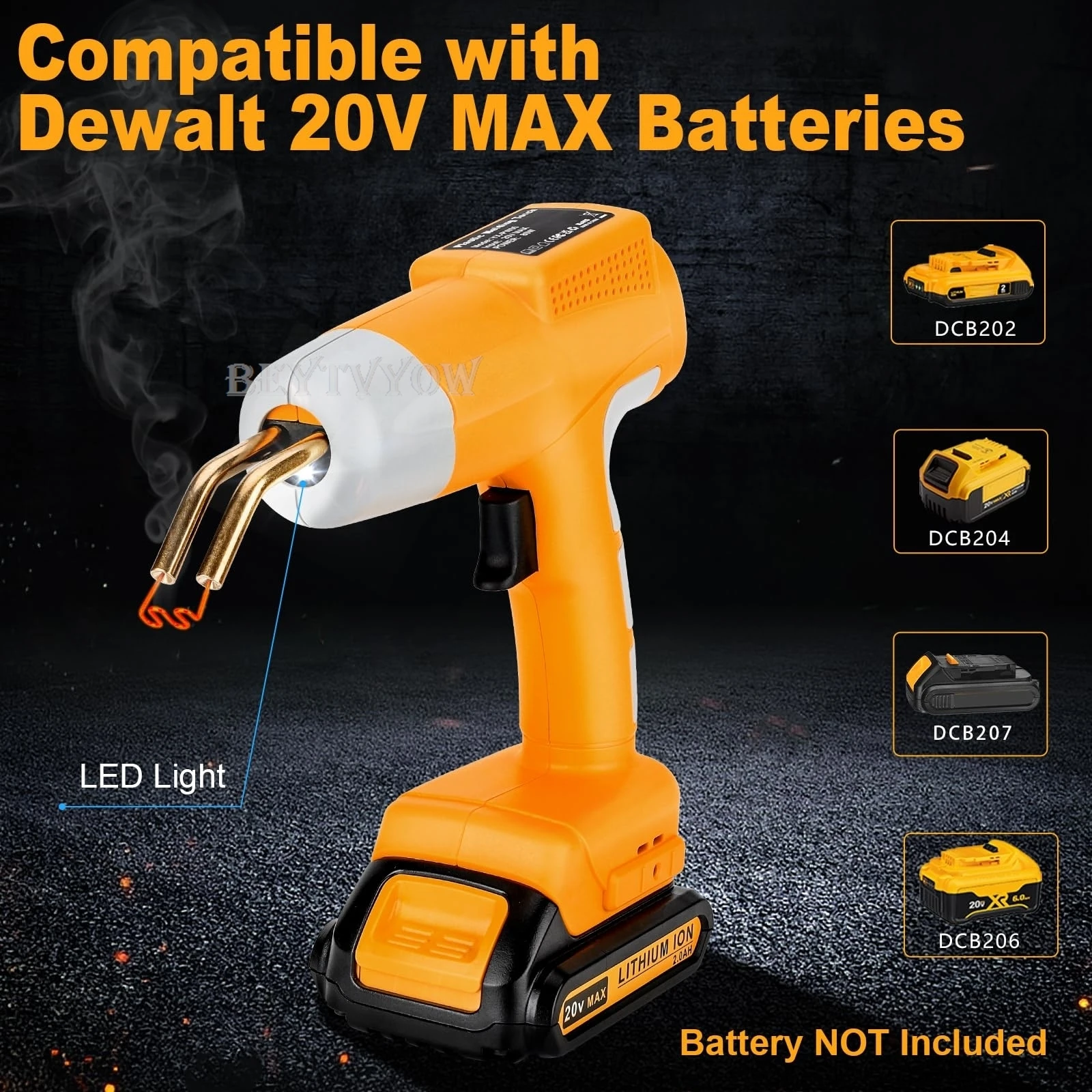 Cordless Plastic Welder Gun Compatible with Dewalt 20V Max Battery with 600PCs H