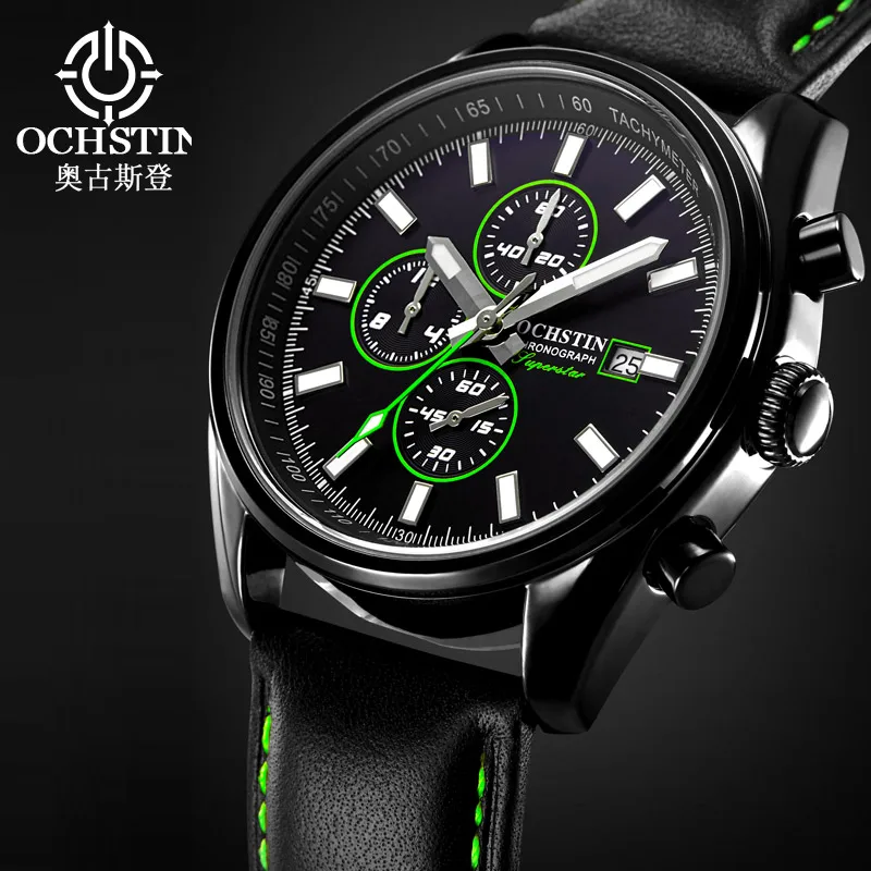 OCHSTIN Hot Model 2024 Avenger Series Watch Japan OS10 Multifunctional Quartz Movement Fashion Gorgeous Men's Quartz Watch