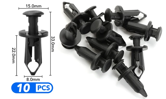 Kaufe 10 mm Autotürverkleidungs-Clips, Loch mit Dichtungsring,  Kunststoffnieten, Befestigungs-Druckclip für Renault Megane 2 3 Duster  Logan Clio 4 3 Laguna 2 Sandero Scenic