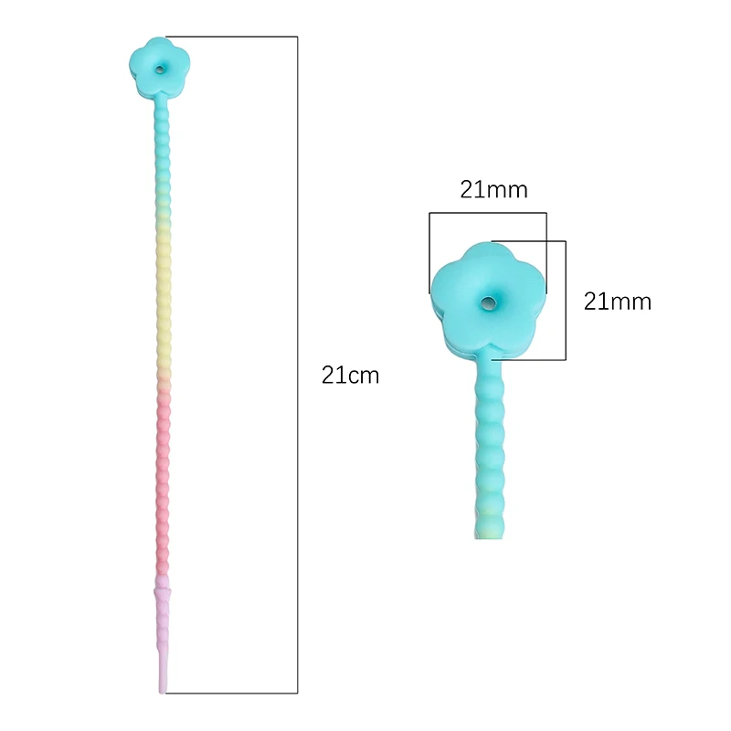 Vibrant Silicone Keychain with Decorative Lanyard
