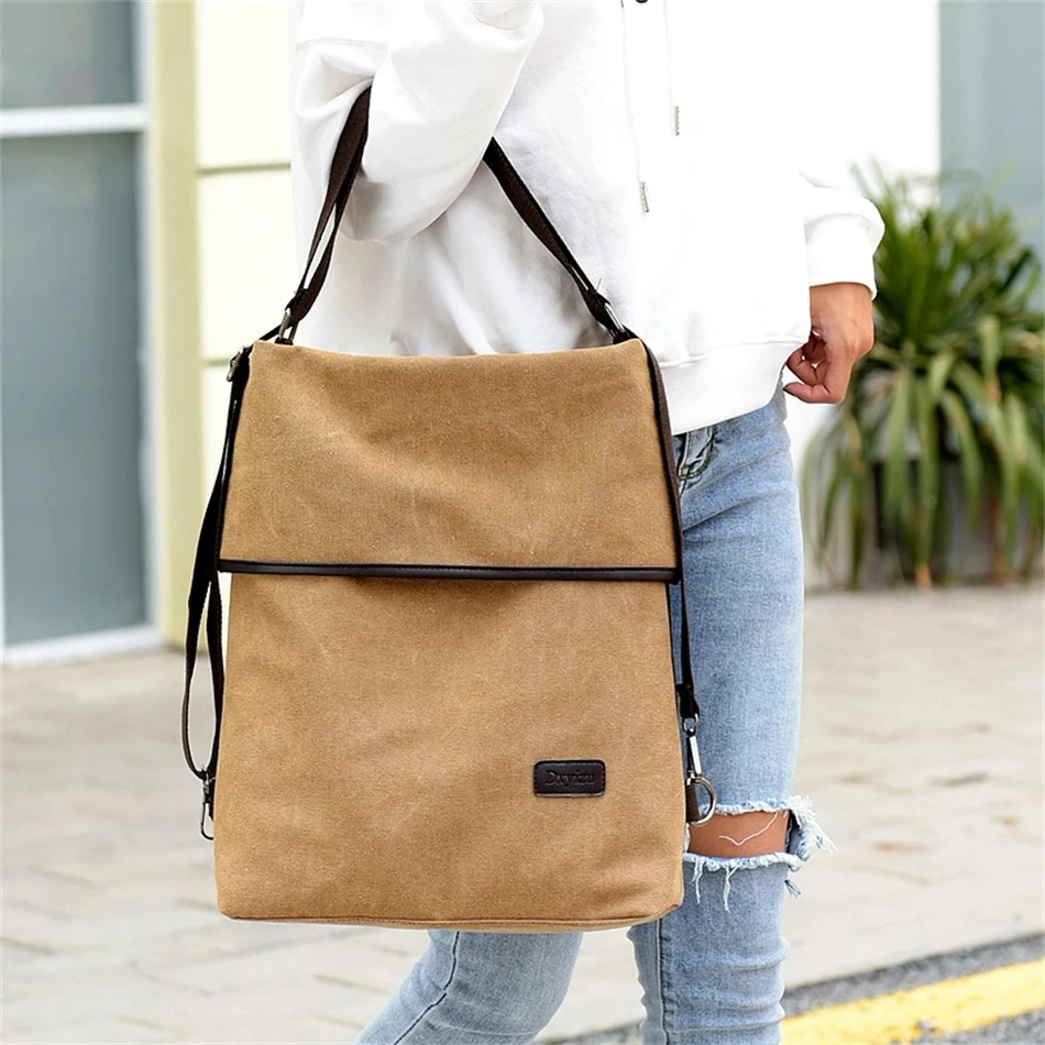 

Fashion Women Solid Color Canvas Back Packs Large Capacity Waterproof Travel Backpack School Bag for Teenage Girls 2024 Mochila