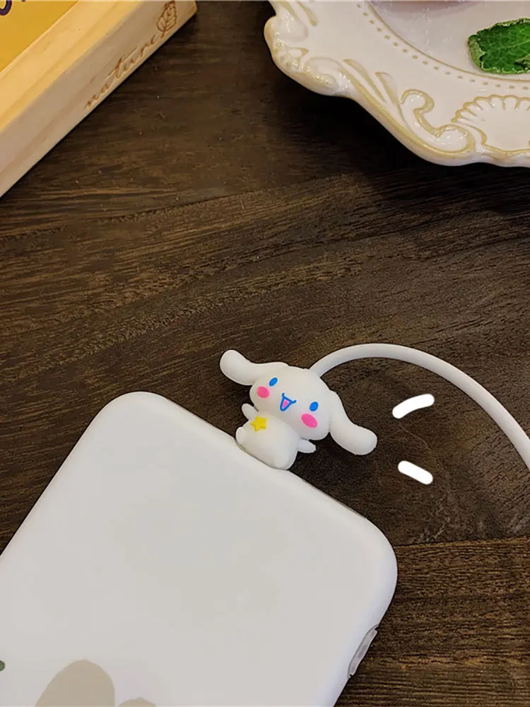 Kawaii Hello Kitty Bite Usb Cable Protector Sanrio My Melody Cinnamoroll Cartoon Cable Protector For Iphone Ipad Anti Fracture images - 6