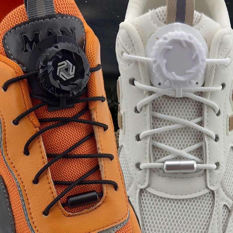 1Pair Swivel Buckle Laces Automatic Shoelaces Without ties Children ...