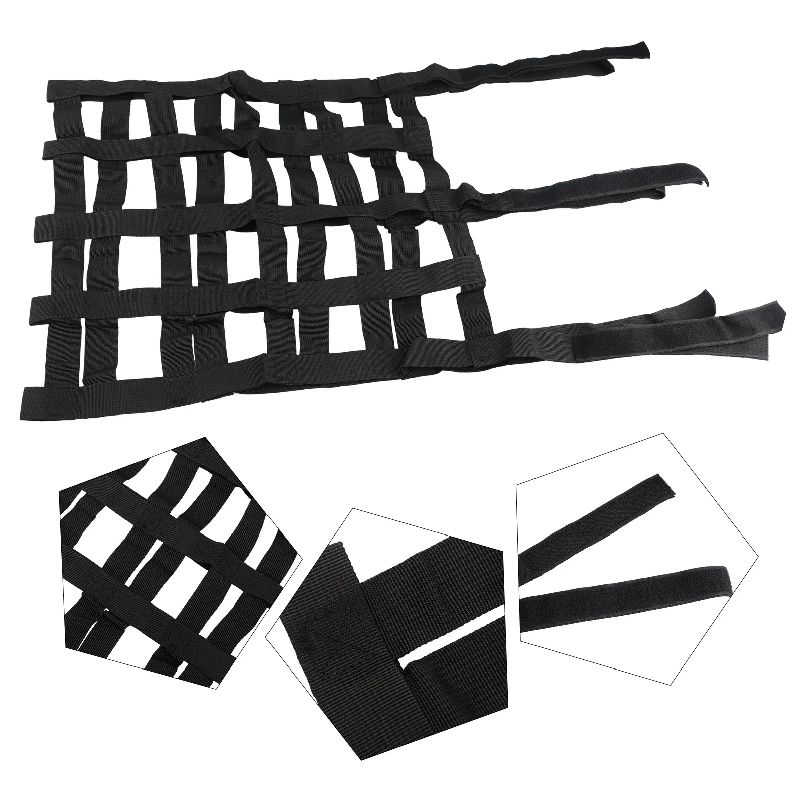 

Black Roof Network Top Rack Cover Luggage Carrier Cargo Basket Net For Car SUV Roof Network Car Decoration Accessories