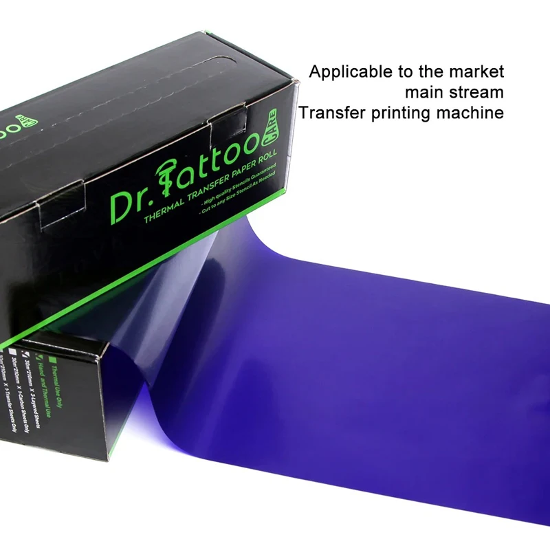 Tattoo Transfer Paper Transfer Paper Used in Transfer Machines Large Sized 30 Meters Long Roll Thermal Paper Ultra Easy Use