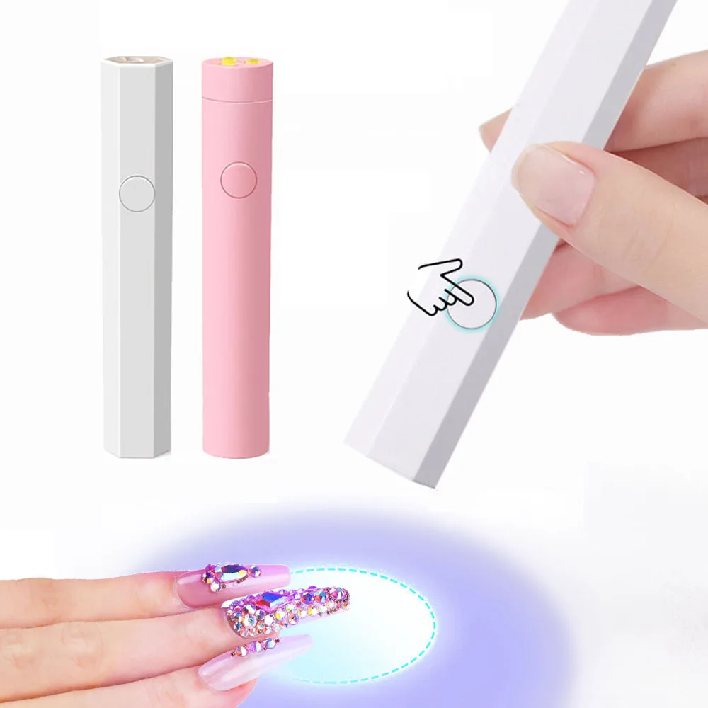 HALAIMAN 미니 휴대용 손전등 네일 드라이어, UV LED 램프, 젤 매..