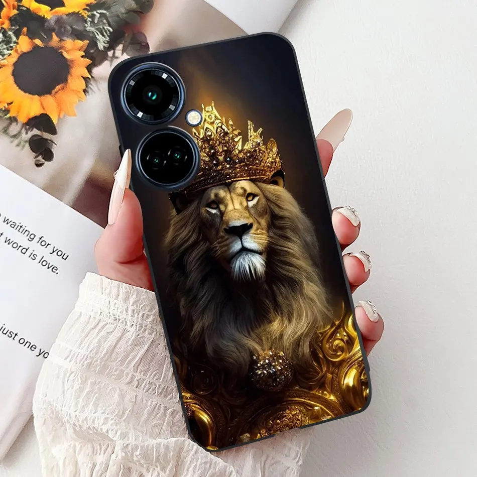 Elegant Butterfly Cat Black Silicone Soft Phone Case