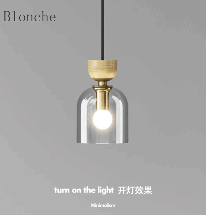 

Современные стеклянные подвесные светильники, деревянные потолочные лампы для гостиной, ресторана, спальни, бара, комнатные прикроватные светильники