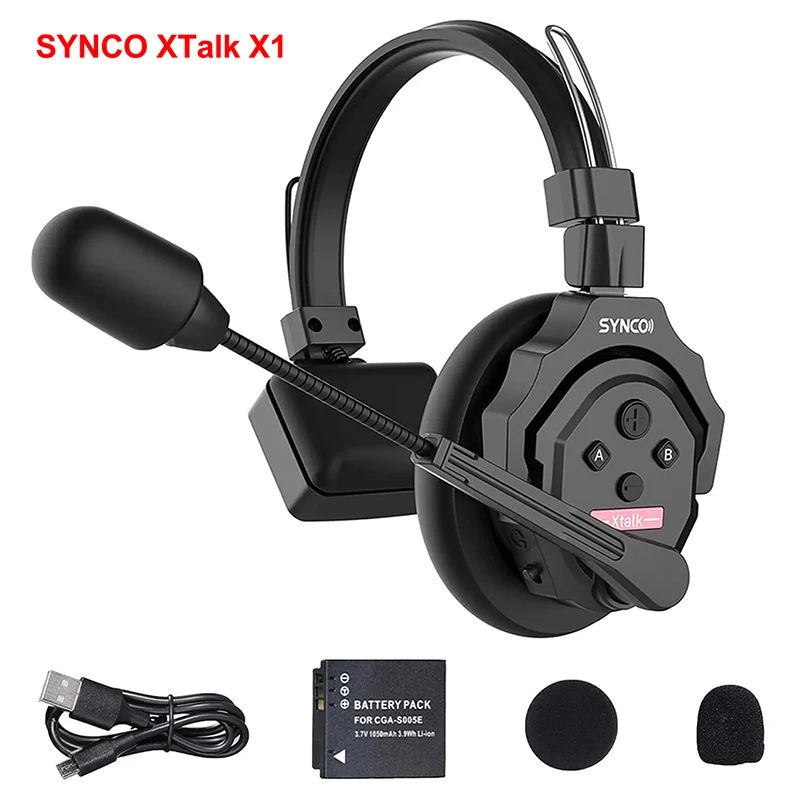 מערכת אינטרקום אלחוטית SYNCO Xtalk X5 Xtalk X2 X3 עם מיקרופון אלחוטי לתקשורת 2.4G לסרטים, סטודיו חיים ובמה