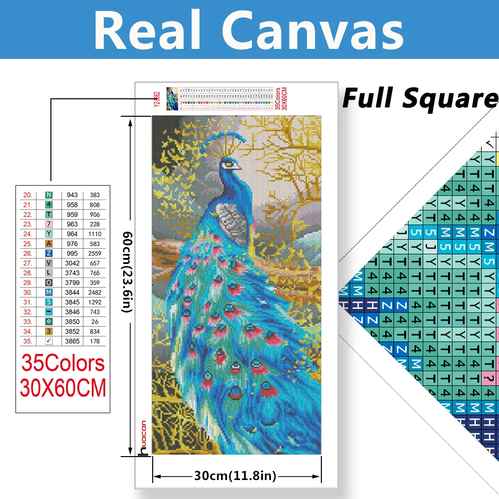 5D Diamond Painting Cross Stitch Peacock Diamond Mosaic Embroidery Animals Picture Of Rhinestones Decorative Paintings