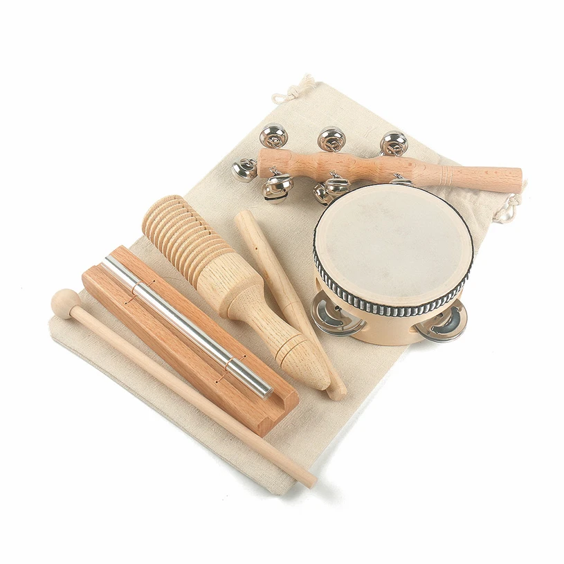 

Montessori Wooden Sensory Toys Cabasa Drum Rattle Kids Learning Toys Educational Classroom Supplies Teaching Children Gift E65Y