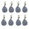 8/16PCS NEW Drop Shape Marble Pendant Tablecloth Weights With Clips Camping Reusable Compact Delicate Outdoor Tablecloths 1