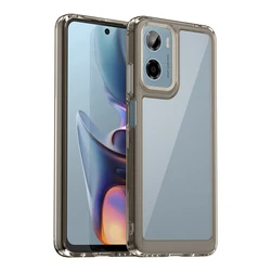 Vibrant Transparent TPU Protective Phone Case - Clear Cover for Moto G35 5G (GRAY)