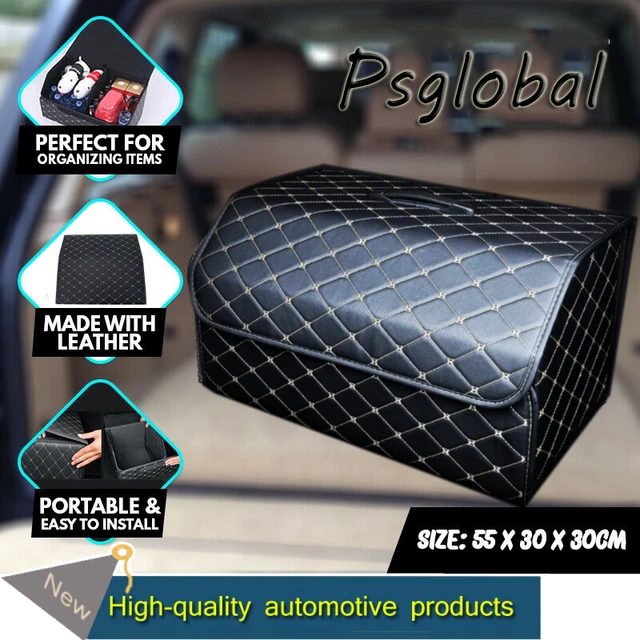 PU Leder Auto Stamm Lagerung Box Top Grade Auto Organizer Folding Lagerung  Tasche Auto Verstauen Aufräumen Box Für Limousine SUV MPV