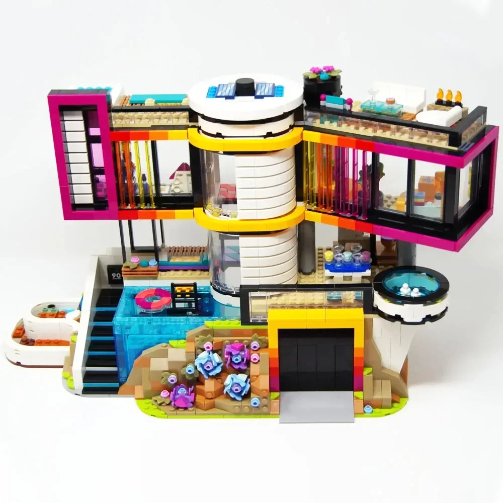 Compatible Andrea's Modern Mansion Building Block Bricks Set Villa House Street View Ideas Children Toy For Friends Gift
