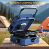 Upgraded 2 Burner Propane Camping Stove with Grill，Foldable Camp Stove with16,000 BTU，Two Adjustable Burners with Piezo Ignition 3