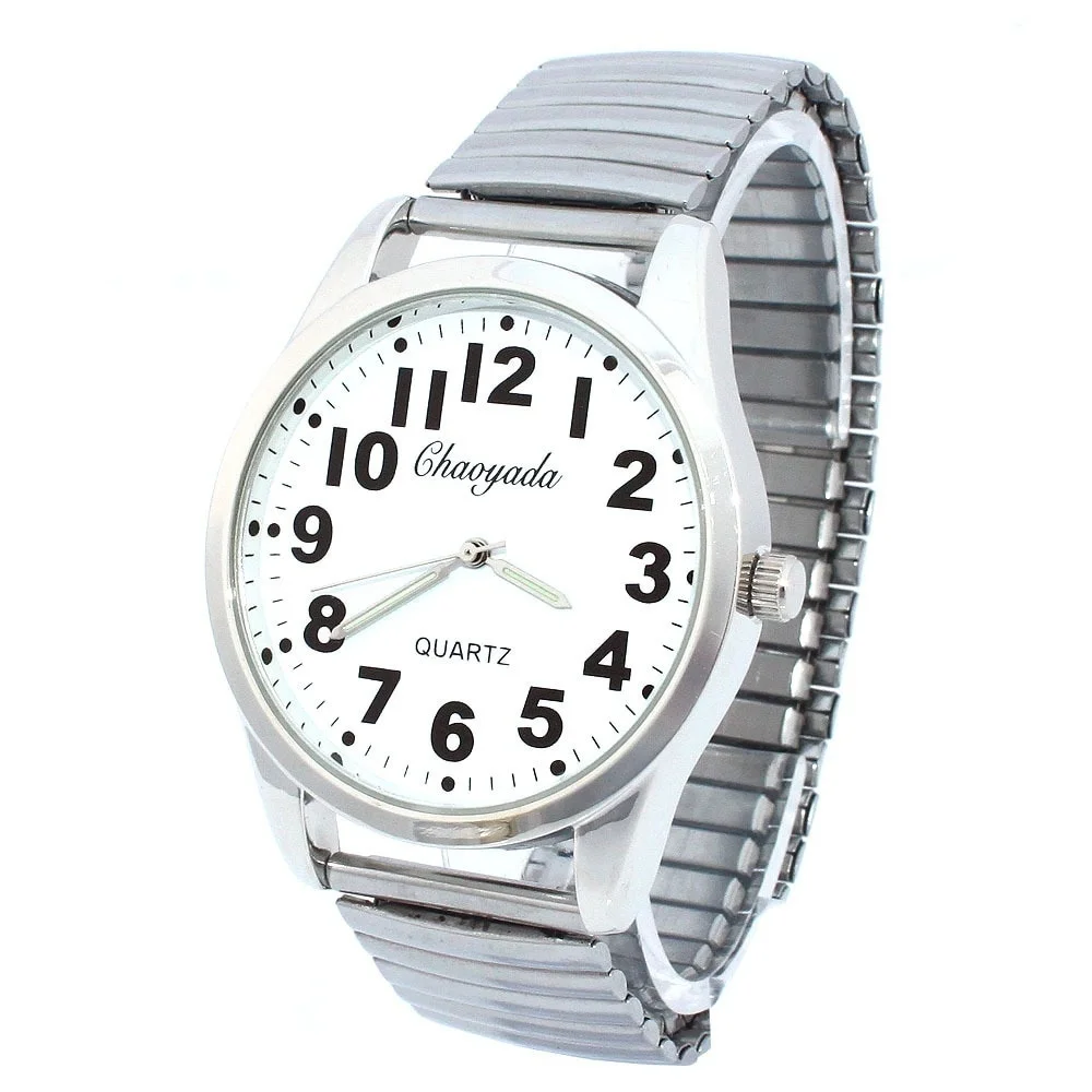 Men Watches Flexible Elastic Strap Men Stainless Steel Luxury Fashion Analog Wristwatch Father Relojes 2