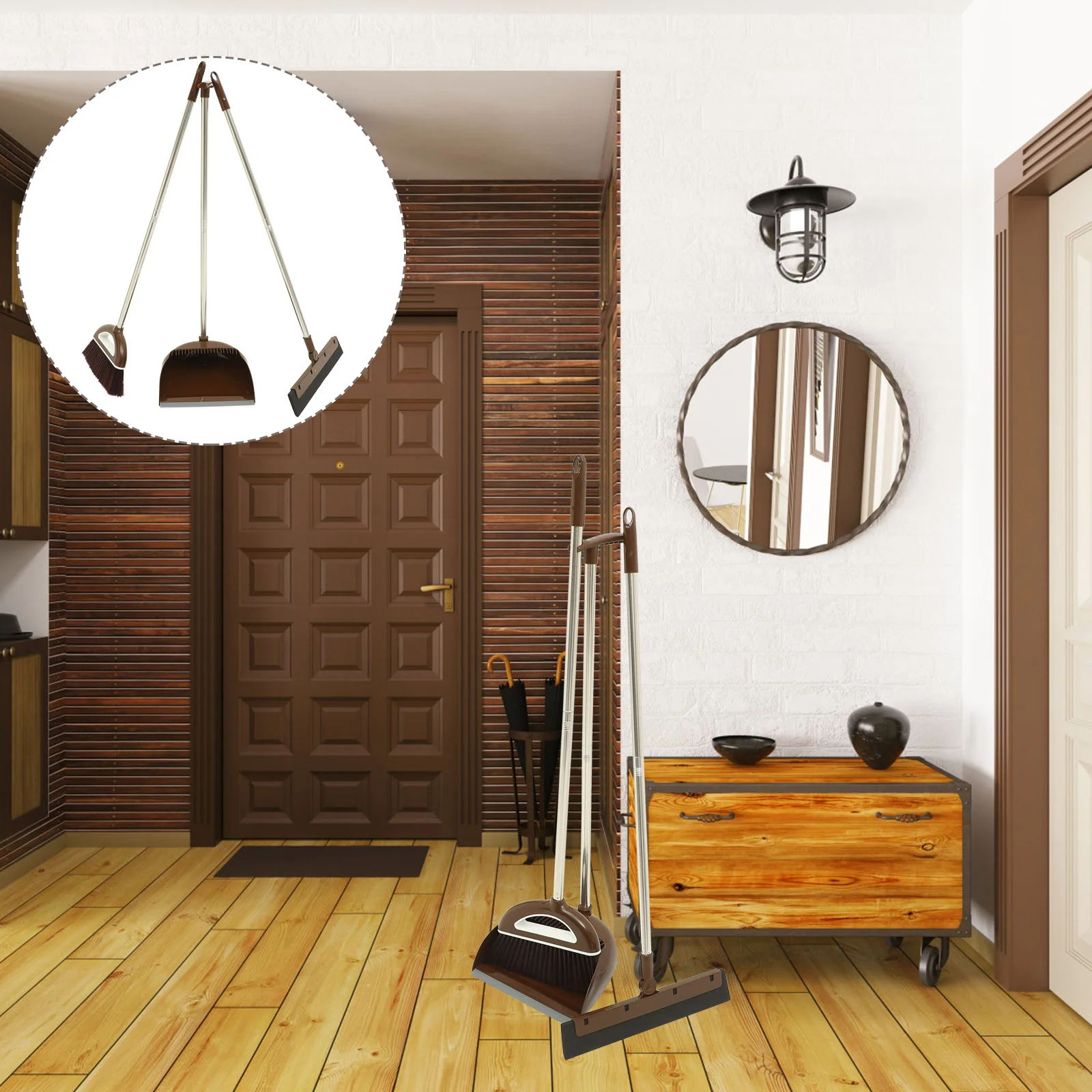 

Broom Dustpan with Set Household and Office Garbage Home The Pet Durable