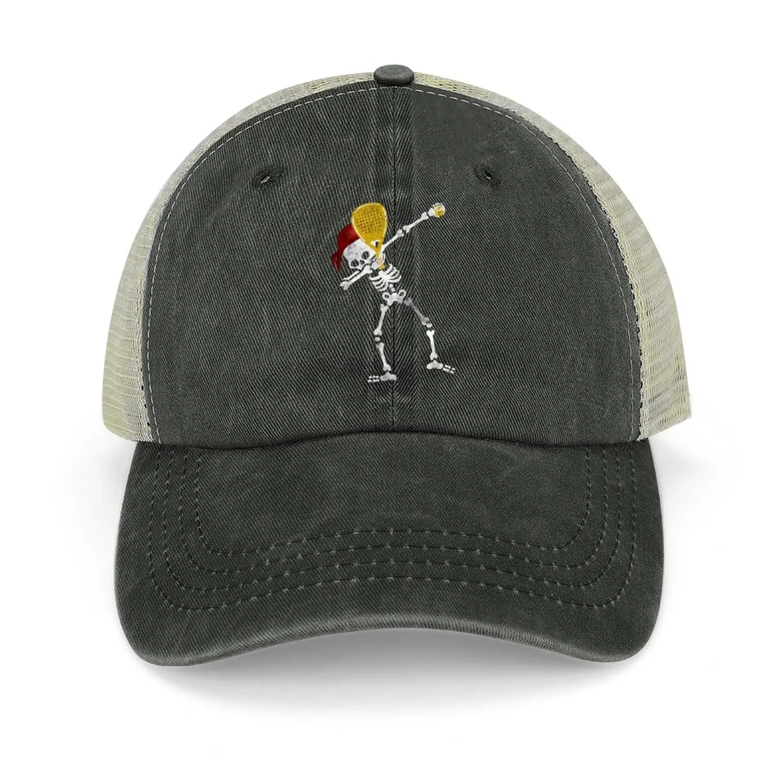 

Dabbing Skeleton Playing Padel - Funny Padel Player Cowboy Hat Trucker Hat hard hat dad Hats For Women Men'S