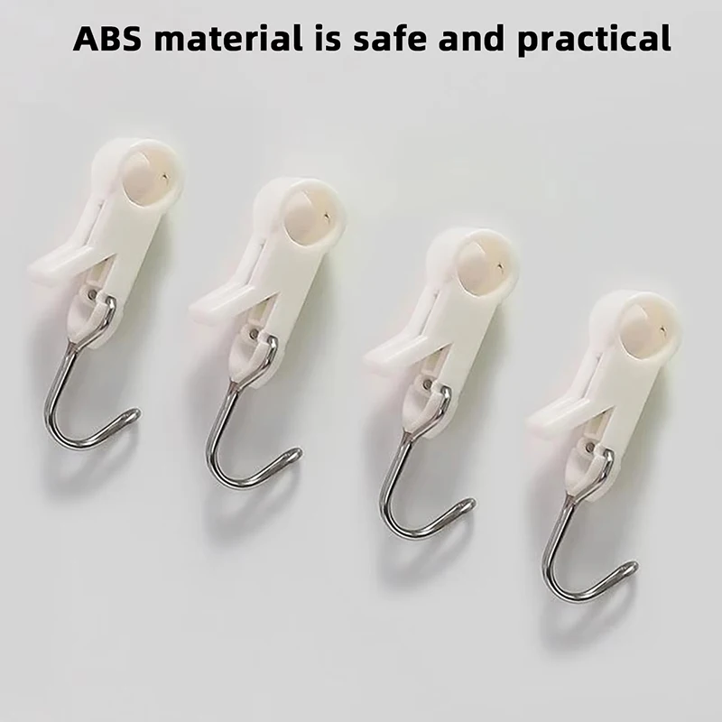 4pcs Clip Hooks Tube Clamp Hook Kitchen Bathroom Multi-function Hanger Hook For Clothes, Bags, Towels, Homes, Kitchens Bathrooms