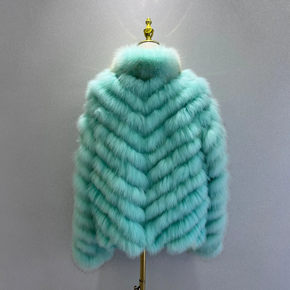 Fur Lover Autumn Winter Ladies Real Fox Fur Reversible Jacket Hot Sale Fashion Women Fox Fur Coat Double Side Genuine Fur Jacket