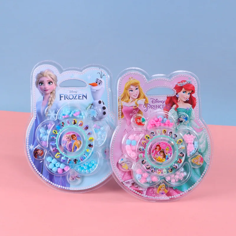 

Набор наклеек для ногтей Disney-Children's Party Dressing, Подарочная коробка для вечеринки, красочные бусины, сделай сам, праздничный подарок