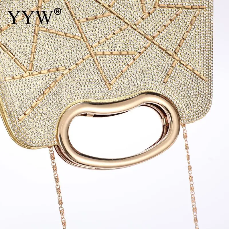 Portable Soft PU Leather Women Clutch Handbag Luxury Rhinestone Strip Pattern Large Capacity Daily Shopping Messenger Tote Bag