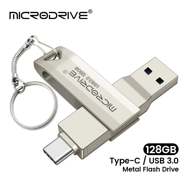 2 in 1 OTG USB-C Flash Pen Drive Metal Memory Stick Usb 3.0 flash Disk 64GB 128GB 256G 512G USB3.0 Type-C Pendrive free shipping