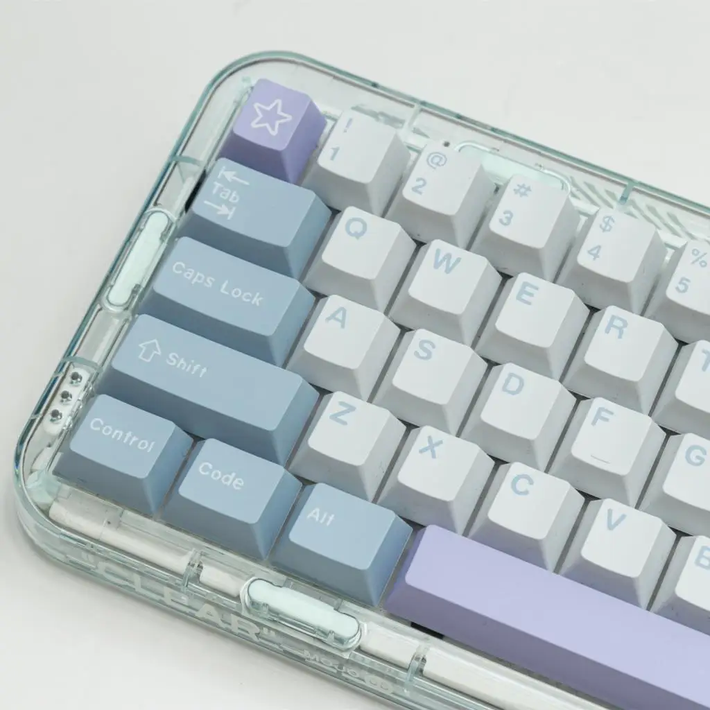 173KeysCherryProfilePBTKeycapGMKIllusionDIYCustomBlueKey