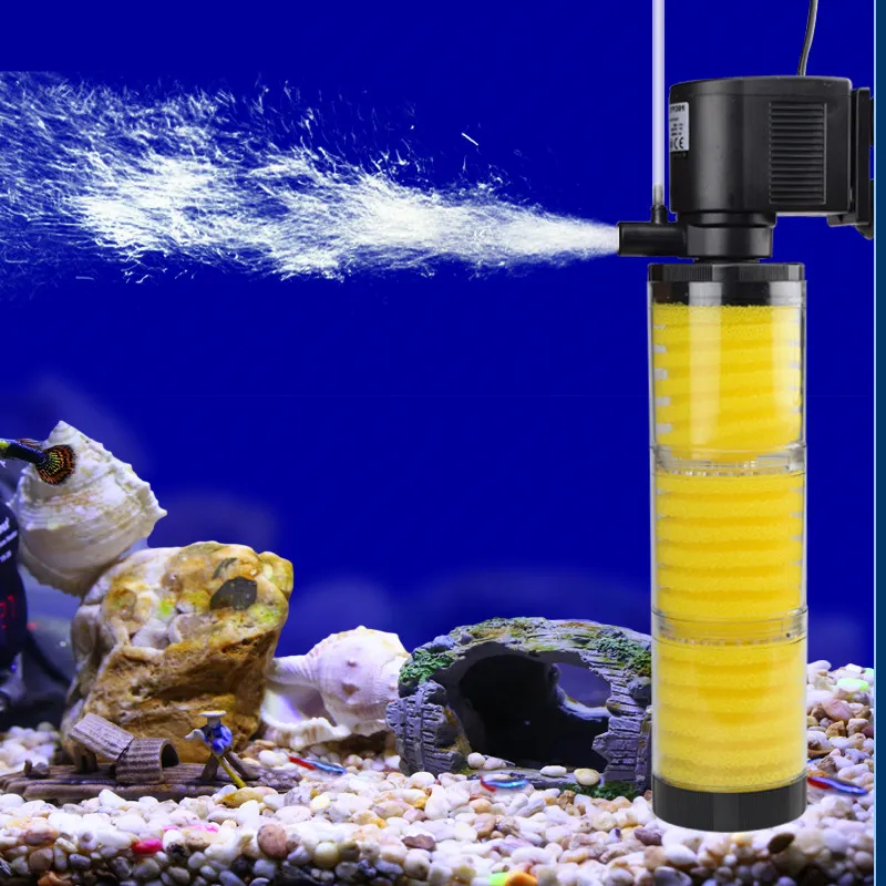 3 In 1 Fish Tank Filter 10W 20W 25W 30WUltra Quiet Aquarium Filter Fish Tank Oxygen Pump