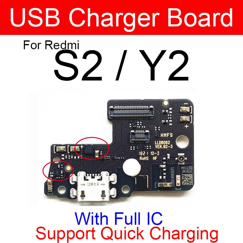 USB Charger Jack Connector Board For Xiaomi Redmi S2 Y2 Go Usb