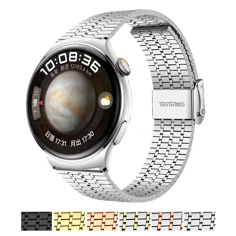 

Браслет из нержавеющей стали для HUAWEI Watch 4 Pro, металлический ремешок для Huawei Watch GT 3 2, Honor Watch GS Pro