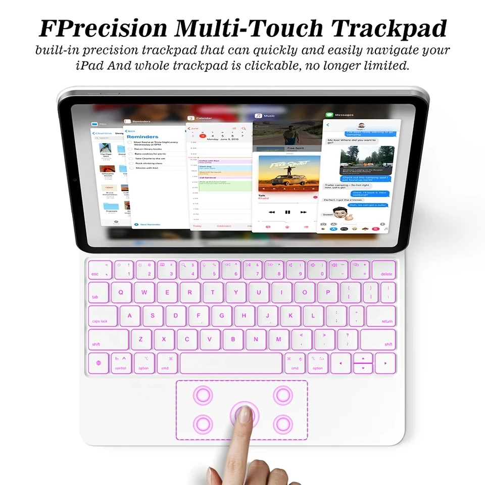 GOOJODOQ Magic Keyboard for iPad Pro 11 iPad Pro 13 2024 Air 6 Air