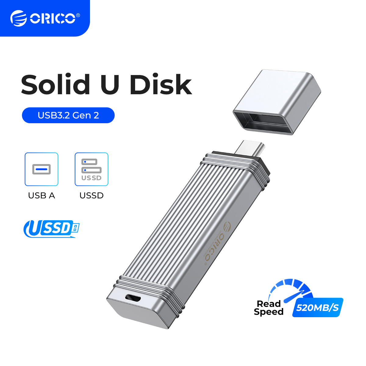 ORICO Metal USB Flash Drive 1TB 512GB 256GB 128GB High Speed 411MB/S Pendrive Memory Stick Drives U Disk SliverÂ 