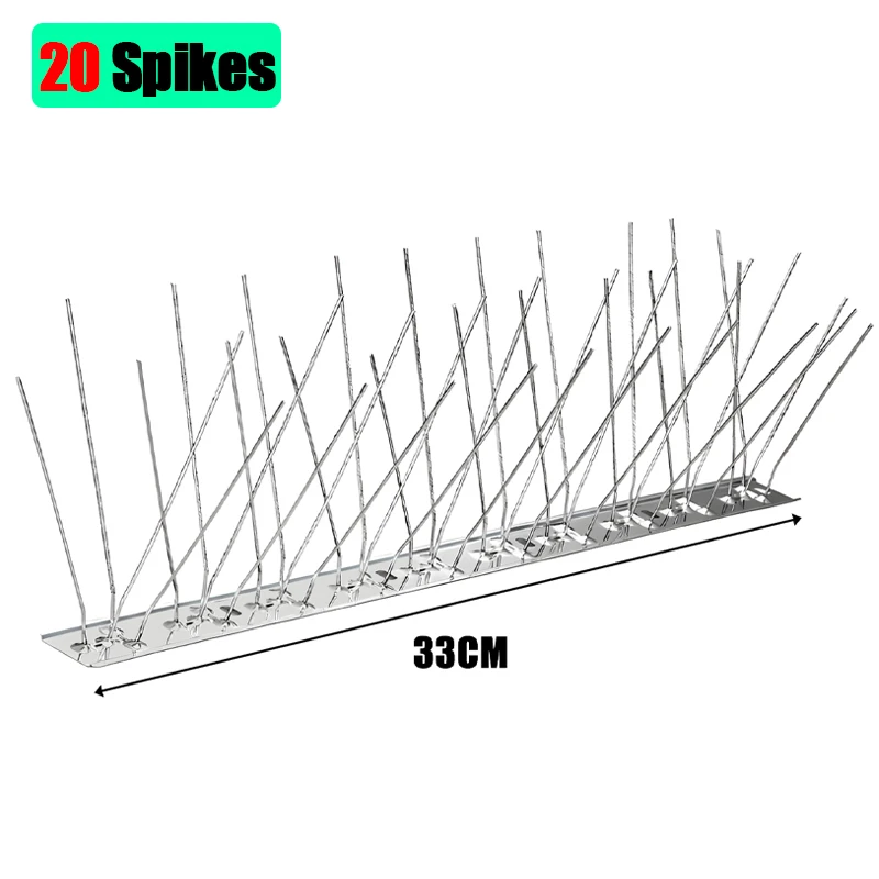 Stainless Steel Anti-Pigeon & Squirrel Deterrent Bird Spikes for Gardens and Balconies