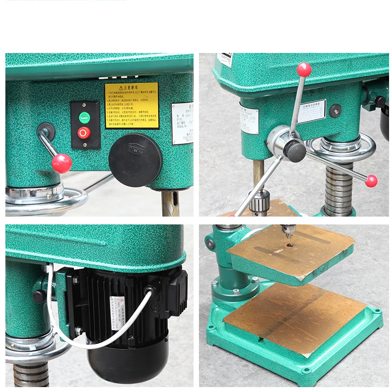 Electric Bench Drill Multifunctional Vice Clamp Worktable Drilling Machine With Adjustable Speed For Metal/Wood/Plastic Drilling 3