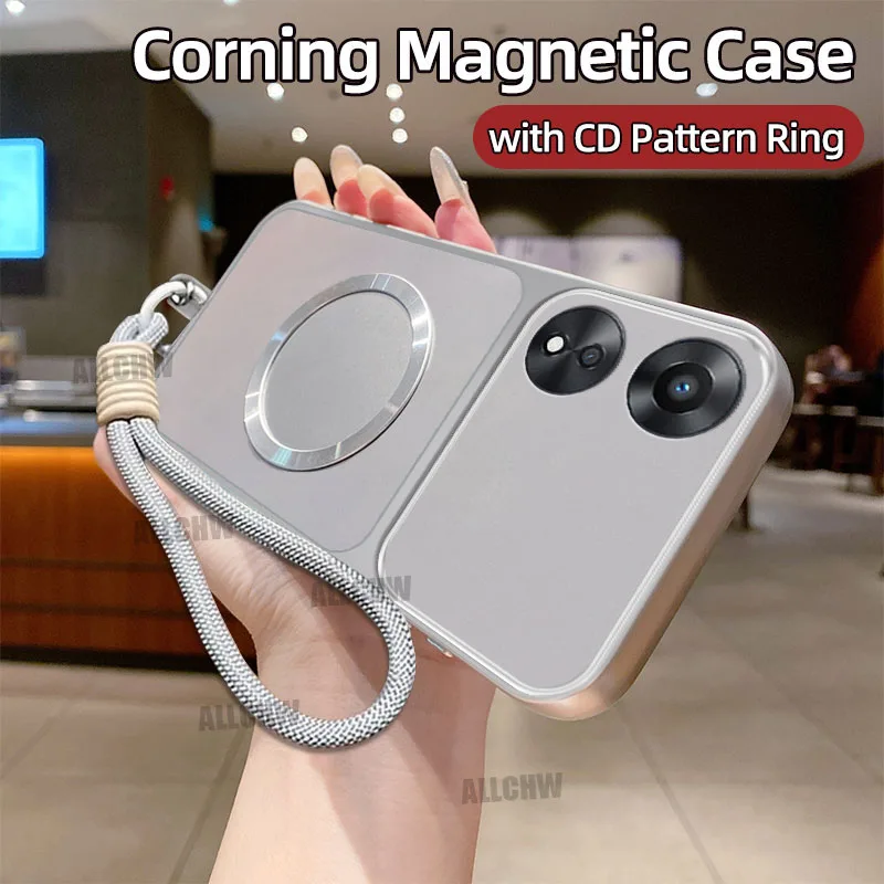 Shockproof Matte Magnetic TPU Phone Case with Hand Strap - Soft and Durable Protection