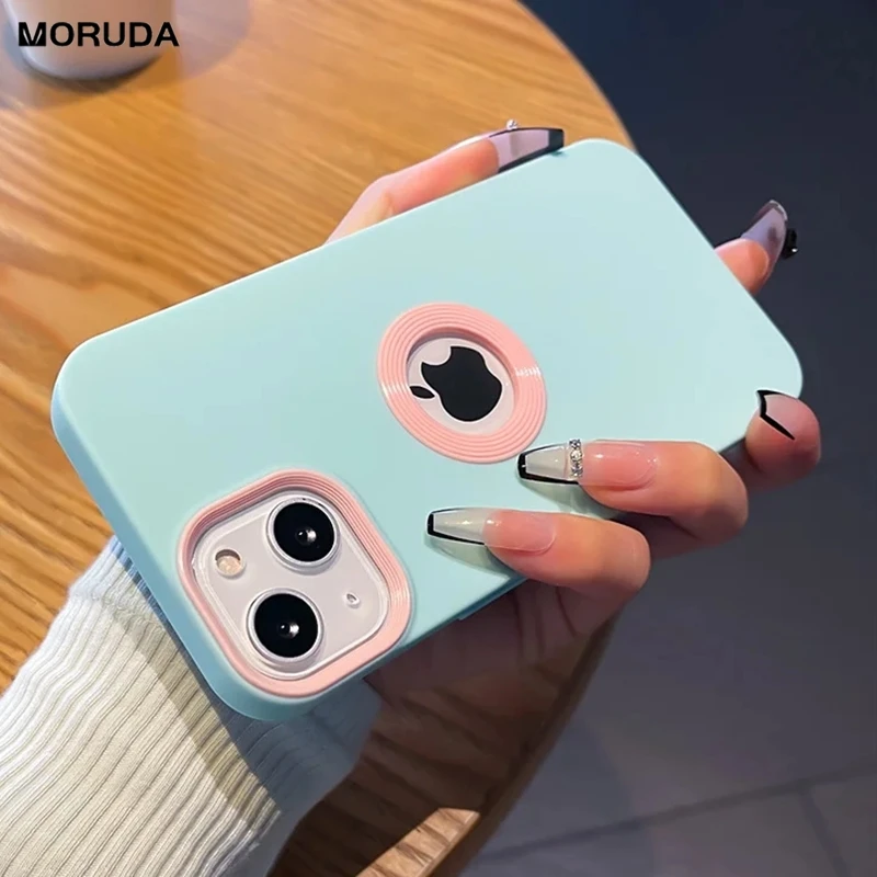 Stylish Dual-Color Shockproof Silicone Phone Case with Fashion Logo Design